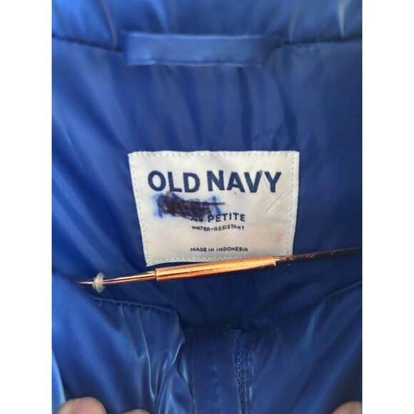 Old Navy Womens Water Resistant Shiny Puffer Vest Blue Size Xs-S - Picture 6 of 11